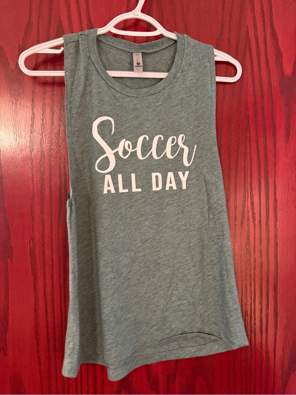 Women’s Soccer All Day' Tank Top - Heather Green